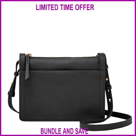Genuine Leather Crossbody Bag Adjustable Strap Multiple Pockets Everyday Purse
